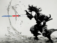 full_body katana manga messy_hair miyamoto_musashi side_profile sproke traced vagabond variant:cobson // 4000x3000 // 12.6MB