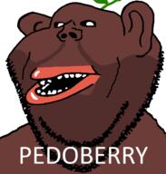 amerimutt bald berry brown_skin ear foodjak incomprehensible_woahjack leaf lips pedophile pedophilia shirtless stem stubble subvariant:impish_amerimutt variant:impish_soyak_ears white_background // 598x628 // 44.7KB