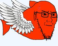 anger_mark animal closed_mouth concerned fish glasses incomprehensible_woahjack soyjak stretched_chin stubble variant:soyak wing // 1200x965 // 468.3KB