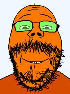 beard closed_mouth front front_facing froot glasses happy meta:froot_is_iron_o_algo smile soyjak stubble subvariant:gapejak_front2 subvariant:wholesome_soyjak tinted_glasses variant:gapejak // 600x800 // 24.6KB