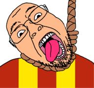ack country dead flag flag:lodz glasses hair hanging lodz open_mouth poland rope soyjak stubble suicide teeth tongue variant:bernd voivodeship white_skin yellow_teeth // 768x719 // 33.0KB