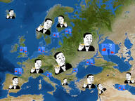 3soyjaks arm asia beer blue_background bowtie bubble climate_change drowning europe fish glass glasses hair hand hands_up holding_object open_mouth red_skin smile soyjak stubble subvariant:wewjak tail tuxedo variant:chudjak variant:soyak water // 1280x960 // 357.4KB