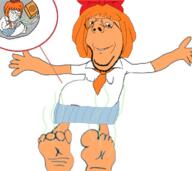 baby bowtie deformed fetus foot full_body happy mymy odor ongezellig orange_hair orange_skin pregnant skirt smug straw subvariant:wholesome_soyjak variant:gapejak variant:soyak zoomed // 714x635 // 199.6KB