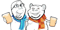2soyjaks accessory art artist:tqqt blue_eyes blush brown_eyes coffee cup cute drawfag drawing ear fat glasses looking_at_you ms_paint nipple nose scarf shadow smile stubble subvariant:wholesome_soyjak teeth variant:gapejak variant:impish_soyak_ears watermark white_skin wholesome // 1509x758 // 95.5KB