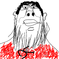 beard chud closed_mouth eyes glasses hair lips oekaki swastika variant:chudjak variant:sawtax // 480x480 // 16.3KB