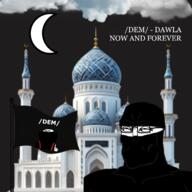 dem 2025 Warrior-Z(user) building cloudy dark_sky dawla islam islamic_state moon muslims night palace propaganda subvariant:perceptive_chud variant:impish_soyak_ears // 4096x4096 // 6.3MB