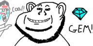 2soyjaks angry closed_mouth coal crying ear gem oekaki open_mouth smile soyjak stubble text variant:chudjak variant:impish_soyak_ears // 500x250 // 23.3KB