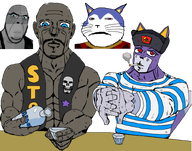 animal blue_eyes blue_skin buff cat cat_ear ear eyebrows feline gray_skin rover_(animal_crossing) skull soycraft soycraft_3 stone_(user) stubble subvariant:massjak subvariant:massmeowjak tenor_(user) variant:cobson variant:gapejak whiskers wrestler wwe // 800x629 // 242.4KB