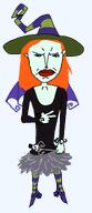 cartoon clothes female ginger_hair halloween hat holding_object lipstick magic_wand orange_hair scary_godmother scary_godmother_(scary_godmother) variant:chudjak variant:gapejak wand wing witch // 649x1500 // 75.3KB