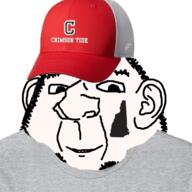 baseball_cap closed_mouth clothes crimson_tide ear hat new_hampshire smile soyjak stubble tattoo united_states variant:ishish_soyak_ears // 750x750 // 304.4KB