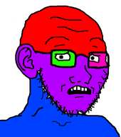 bald color concerned disgusted ear glasses open_mouth random_colors stubble subvariant:soyak_(concerned) teeth teeth_showing variant:soyak white_background // 680x768 // 29.6KB