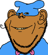 black_skin brown_skin cape grin indie jaundice mustache pizza_tower shitskin teeth the_doise variant:impish_soyak_ears // 631x718 // 18.2KB