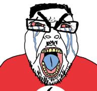 crying glasses nazism open_mouth red_eyes stubble variant:bernd // 579x543 // 146.5KB