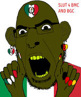angry arm brown_eyes brown_skin countrywar cuck ear eyes flag flag:germany flag:italy flag:mexico germany glasses hand italy mexico nail_polish nails nose_ring op_is_a_mindbroken_pajeet_retard_who_is_obsessed_with_itaryans open_mouth queen_of_hearts screaming soyjak stubble teeth text variant:cobson white_sclera yellow_teeth // 723x861 // 339.0KB