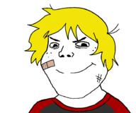 band-aid bushy_eyebrows clothes evil freckles nate subvariant:shoyta variant:gapejak yellow_hair // 923x769 // 20.9KB