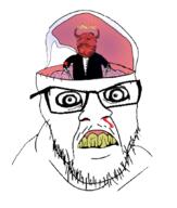 brain brainwashing crazy demon eyes judaism kike lips mind_control nosebleed variant:feraljak yellow_teeth // 728x859 // 216.0KB