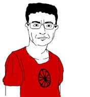 blacksun chud chud_fruntie ear front_facing glasses ias joy smile smirk sonnenrad trend:aryan variant:chudjak white_background // 652x709 // 83.4KB