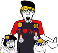 r 3soyjaks angry artist award beret colors drawfag glasses hair heart meta:tagme nate open_mouth paint paintbrush r_(soyjak_party) request smile stubble variant:dubbbzjak variant:feraljak variant:shirtjak yellow_hair // 1220x1118 // 64.4KB