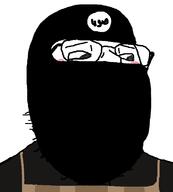 arab arabic_text balaclava blush blushing closed_mouth facemask glasses isis islam islamic_state looking_down looking_to_the_right mask sad soy soyjak stubble variant:gapejak // 642x712 // 15.2KB