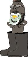 admin baby babyjak boot boot_(user) brown_skin caca cacaborea closed_mouth glasses raised_eyebrow shoe smile stubble subvariant:wholesome_soyjak tinted_glasses variant:gapejak // 500x1000 // 161.0KB