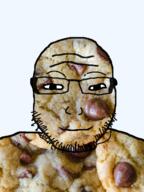 cookie cookie_monster glasses irl irl_background smile soyjak stubble subvariant:lawrence variant:markiplier_soyjak // 481x643 // 407.8KB