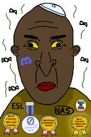 brimstone_award brown_skin clothes discord discord_logo_facial_mark esl flies hat jewish_nose judaism jude kike kippah love_is_love meta:nas nas neutralplier_award nigger not_a_fucking_soyjak pedo_award pedophile red_lips shitskin star_of_david stink_lines stinky subvariant:chudplier subvariant:vlodpedo sweating trend:slopjak variant:chudjak variant:markiplier_soyjak variant:vlodson white_background yellow_sclera yellow_shirt // 800x1200 // 77.8KB