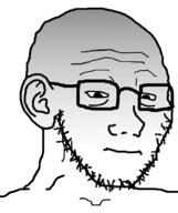 closed_mouth ear glasses looking_down meta:tagme stubble variant:soyak // 632x756 // 114.8KB