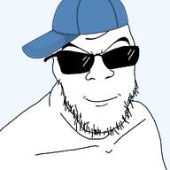 baseball_cap closed_mouth cool glasses smirk stubble sunglasses transparent_background variant:feraljak // 1025x1025 // 152.9KB