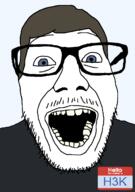 H3K_(namefag) blue_eyes brown_hair excited hair name_tag namefags self_insert variant:punkjak white_skin // 918x1306 // 42.9KB