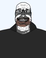 beard blood_meridian closed_mouth clothes evil glasses grin judge_holden mr_beast ominous shadow smile soyjak traced transparent_background variant:judgejak // 1290x1606 // 85.2KB