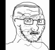 concerned crying dead_or_alive_(oingo_boingo_song) emoticon fact fire full_body hair microphone naenae oingo_boingo sign subvariant:chudjak_front subvariant:crying_soyak_ears2 subvariant:doctos subvariant:soyak_(concerned) thinking variant:chudjak variant:cobson variant:cryboy_soyjak vein // 532x480, 12.4s // 5.2MB