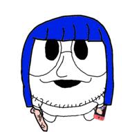 anime blue_hair bwc furude_rika glasses higurashi higurashi_no_naku_koro_ni nintendo nintendo_switch soyjak stubble variant:unknown video_game // 562x574 // 33.0KB