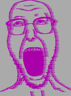 bald distorted forehead_lines glasses neck nose open_mouth purple soyjak stubble surealism teeth variant:ukrojak variant:unknown // 568x776 // 17.0KB