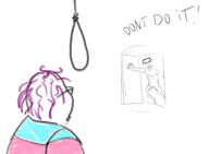 2soyjaks angry back closed_mouth clothes full_body glasses hair hanging noose purple_hair rope soyjak stubble subvariant:chudjak_front suicide text tranny variant:bernd variant:chudjak // 1500x1100 // 520.5KB