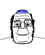 clothes glasses hat israel jew_jew_jew judaism kippah looking_at_you smile soyjak star_of_david stubble subvariant:jjj variant:ppp // 663x805 // 55.3KB