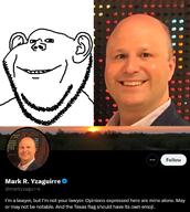 bald clothes comparison ear irl smile soyjak stubble suit text twitter variant:impish_soyak_ears // 1200x1343 // 828.9KB