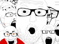 angry antenna closed_mouth clothes glasses multiple_soyjaks open_mouth orange_eyes redraw smile soyjak stubble subvariant:wholesome_soyjak variant:a24_slowburn_soyjak variant:el_perro_rabioso variant:feraljak variant:gapejak variant:markiplier_soyjak variant:markiplier_soyjak2 variant:soyak variant:two_pointing_soyjaks // 600x450 // 109.7KB