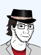 angry closed_mouth clothes concerned fedora frown glasses mr_shakedown soyjak stubble suit variant:soyak yakuza yakuza_0 // 690x913 // 117.9KB
