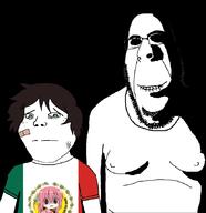 2soyjaks anime bocchi_the_rock creepy dark fat flag glasses gotou_hitori green_eyes groomer hair mexico stubble subvariant:hornyson subvariant:shoyta teeth variant:cobson variant:gapejak // 830x856 // 151.8KB