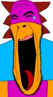 avery axolotl bald furry geg gums laughing oc open_mouth scalie skin soyjak stubble tongue variant:cobson vest // 721x1333 // 62.0KB