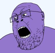 9a0c alien angry glasses janny marvel meta:namefags open_mouth purple_skin soyjak stubble thanos thanos_(user) variant:thanosjak // 622x607 // 84.7KB