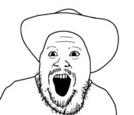 clothes cowboy_hat ethan_ralph ethanralph hat killstream open_mouth soyjak stubble theralphretort variant:ralphjak // 819x702 // 160.9KB