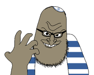 balding brown_skin clothes evil glasses grin hand hat jewish_nose judaism kike kippah series:yehudyakim smile stubble tallit variant:syndromejak // 1114x892 // 56.5KB
