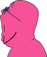 admin administrator blue_glasses doll_(user) forehead_wrinkles glasses no_ear open_mouth pink pink_skin profile side side_profile side_view stubble subvariant:gapejak_side variant:gapejak // 733x890 // 10.9KB