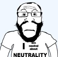 balding beard closed_mouth glasses hair neutral shirt_with_words subvariant:neutralplier subvariant:science_lover variant:markiplier_soyjak // 800x789 // 16.6KB