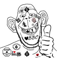 bbc ear queen_of_spades smile smug stubble text thumbs_up variant:britson // 776x787 // 112.2KB