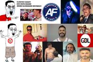 2soyjaks ali_alexander america_first crying goyim_defense_league handsome_truth nazism nick_fuentes open_mouth pointing pol_(4chan) variant:chudjak // 2159x1441 // 2.9MB