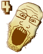 4 anniversary counter glasses gold number open_mouth second_soyanniversary soyanniversary soyjak stubble teeth text variant:markiplier_soyjak // 200x250 // 11.7KB
