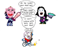 3soyjaks ack axe beard bicycle big_lips bloodshot_eyes closed_mouth commie commie_pedo_troon commiepedotroon communism deltarune deltatroon glasses hanging kris_(deltarune) lancer_(deltarune) meta:not_oc open_mouth pink_hair pooner purple_hair red_eyes rope suicide susie_(deltarune) sword text tongue tranny tranny_meme troon variant:alicia variant:bernd video_game xitter_meme yellow_teeth // 680x554 // 169.6KB