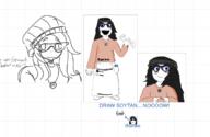 clothes glasses hair oekaki soy soylent soylent_(cacao) variant:soytan whiteboard // 786x511 // 137.3KB
